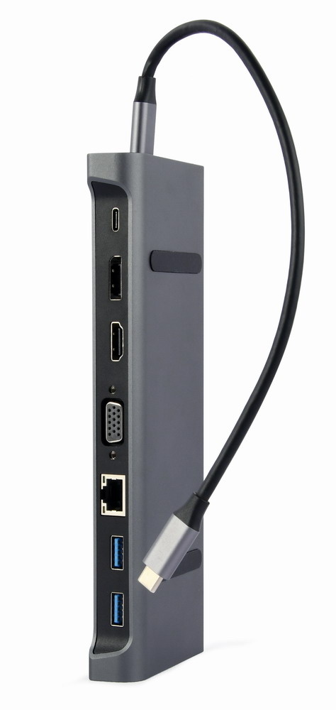 Gembird Cablexpert A-CM-COMBO9-02 - Docking station - USB-C 3.1 - VGA HDMI - GigE