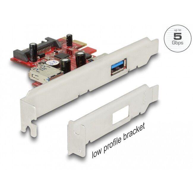 Delock PCI Express x1 Karte zu 1 x extern + 1 x intern SuperSpeed USB 5 Gbps