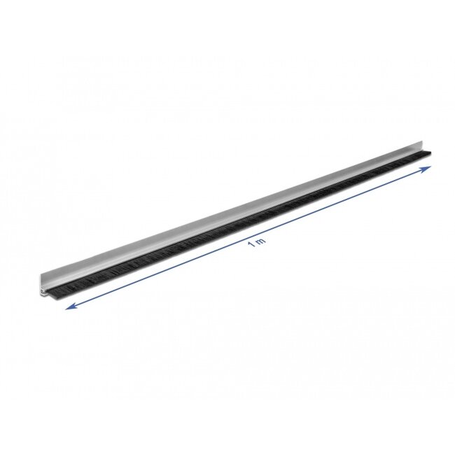 Delock Brush strip 20 mm with aluminium profile angled - length 1 m