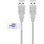 Goobay USB 2.0 Hi-Speed Cable with USB Certificate, Grey 3 m