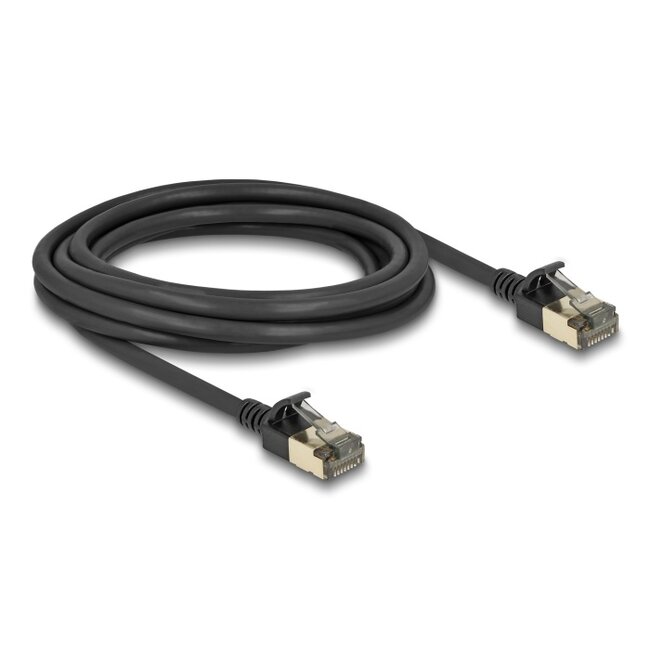 Delock RJ45 Network Cable Cat.8.1 F/FTP Slim Pro 3 m black