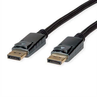 Roline ROLINE DisplayPort Kabel, DP v1.4, M/M, zwart / zilver, 3 m