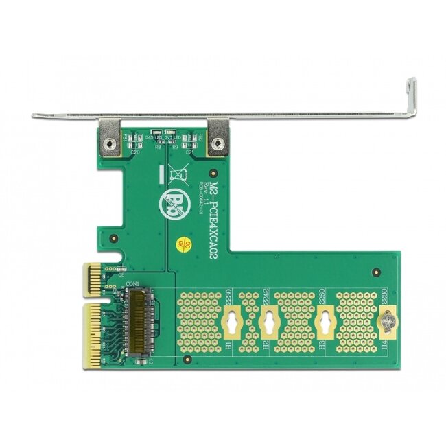 Delock PCI Express x4 Card > 1 x internal NVMe M.2 Key M – cross format