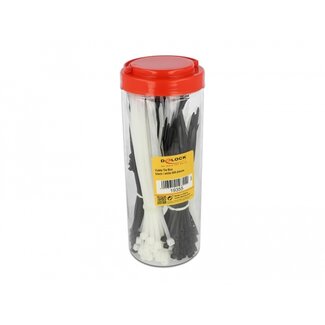 DeLOCK Delock Cable tie assortment box 600 pieces black / white