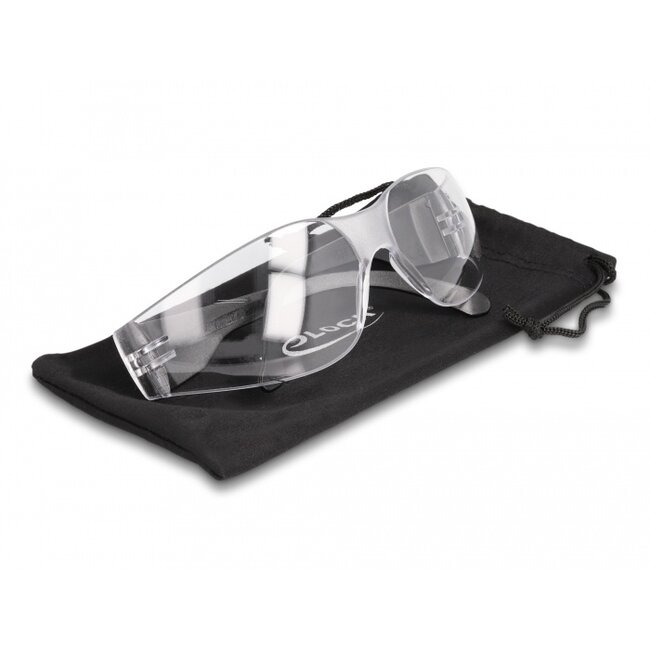 Delock Safety Glasses with temples clear lenses