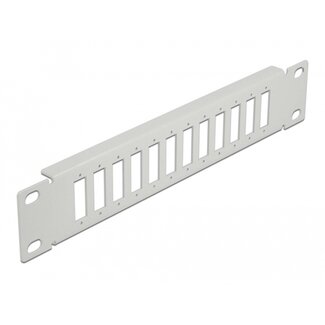 DeLOCK Delock 10″ Fiber Optic Patch Panel 12 Port for SC Duplex / LC Quad 1U grey