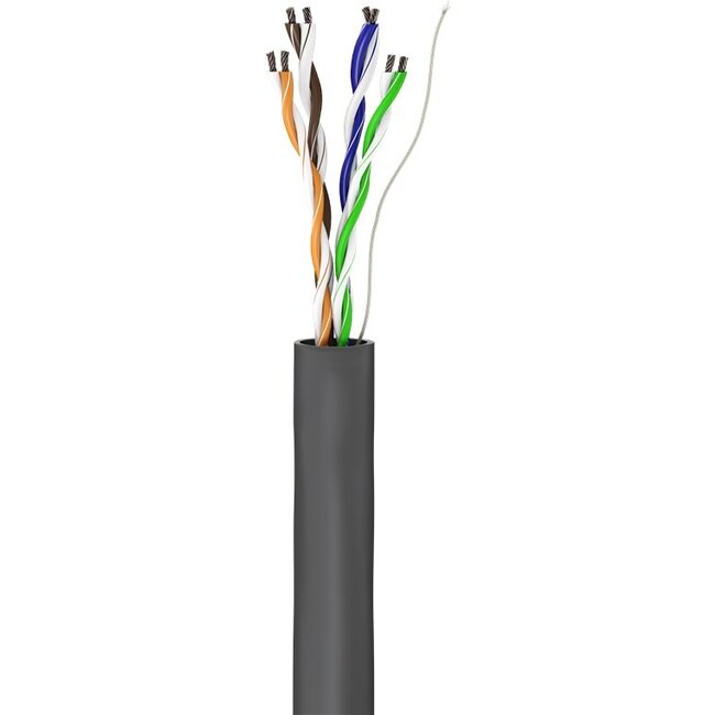 Goobay CAT 5e Network Cable, U/UTP, grey 100 m