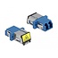 Delock Optical Fiber Coupler with laser protection flip LC Duplex female to LC Duplex female Single-mode blue