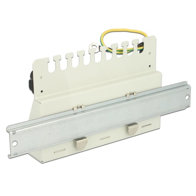 Delock Desktop Patch Panel Holder for DIN rail with M4 fixing screws 2 pcs