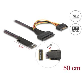 DeLOCK Delock M.2 Key M to U.2 SFF-8639 NVMe Adapter with 50 cm cable