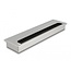 Delock Cable grommet for table mounting with brush 300 x 80 x 28 mm silver