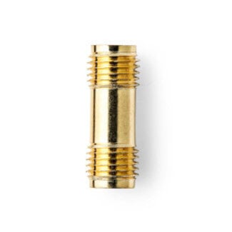 Nedis SMA-Adapter | SMA Female | SMA Female | Verguld | 50 Ohm | Recht | Koper | Goud | 2 Stuks | Doos