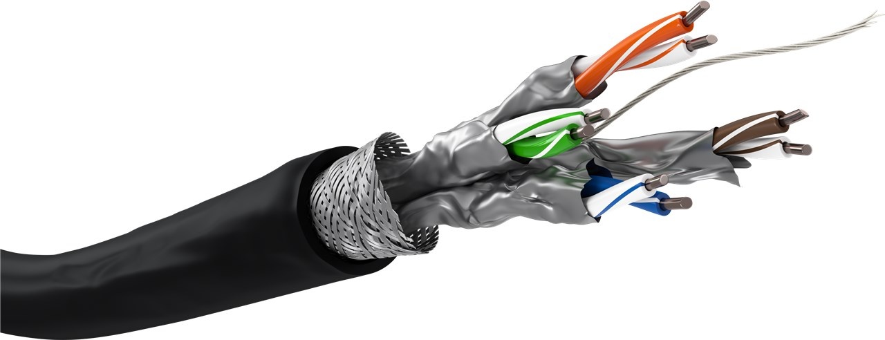 S/FTP CAT6 buitenkabel stug 100M CCA (netwerkkabel op rol)