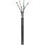 Goobay CAT 6 outdoor network cable, S/FTP (PiMF), black 100 m