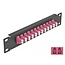 Delock 10″ Fiber Optic Patch Panel 12 Port LC Duplex violet 1U black