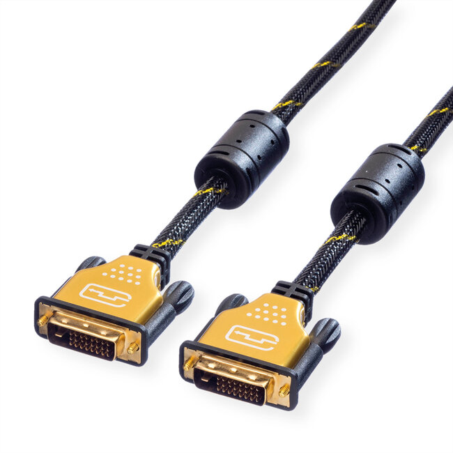 ROLINE GOLD Monitorkabel DVI, M-M, (24+1) dual link, 1 m