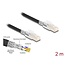 Delock RJ45 Network Cable Cat.6A S/FTP with secure clips set 2 m black