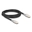 Delock RJ45 Network Cable Cat.6A S/FTP with secure clips set 2 m black