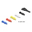 Delock RJ45 Network Cable Cat.6A S/FTP with secure clips set 2 m black
