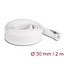 Delock Braided Sleeve with zip fastener heat-resistant 2 m x 30 mm white