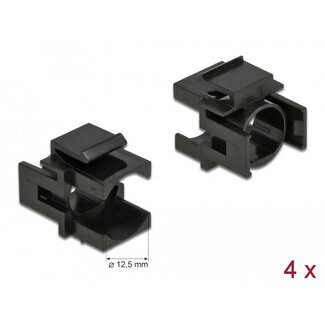 DeLOCK Delock Keystone cover black with 12.5 mm hole 4 pieces