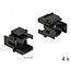 Delock Keystone cover black with 12.5 mm hole 4 pieces