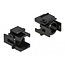Delock Keystone cover black with 12.5 mm hole 4 pieces