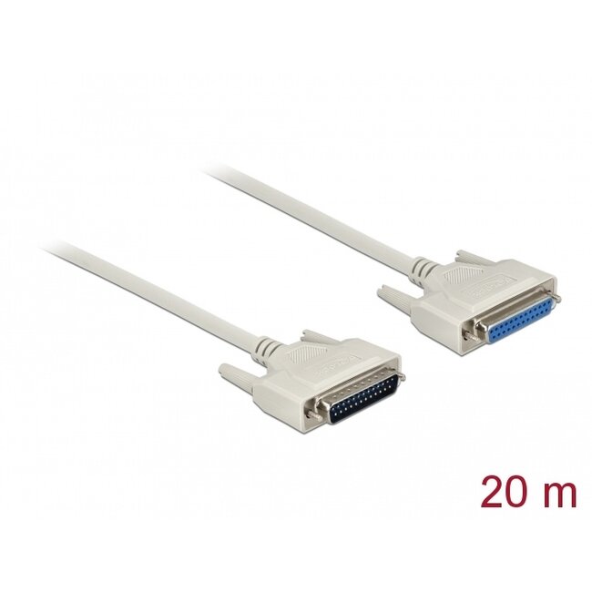 Delock Serial Cable D-Sub 25 male to female 20 m
