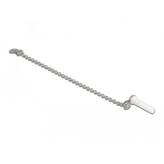 DeLOCK Delock Fiber optic dust cap with chain for LC plug white