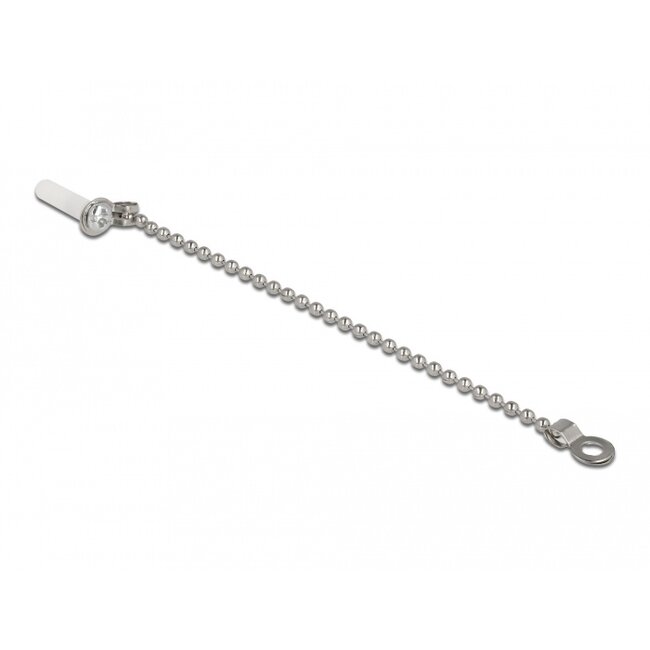 Delock Fiber optic dust cap with chain for LC plug white