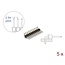 Delock Pin header 10 pin, pitch 2.54 mm, 1-row, angled, 5 pieces