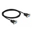 Delock Serial Cable RS-232 D-Sub 9 female to female null modem with narrow plug housing - CTS / RTS auto control - 2 m