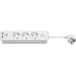 Goobay Goobay 3-Way Power Strip with Switch and USB