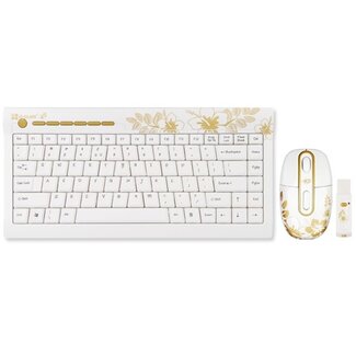 G-Cube Golden Aloha - Golden Sunrise - 2.4GHz Mini Wireless Multimedia Keyboard Set - DE Layout