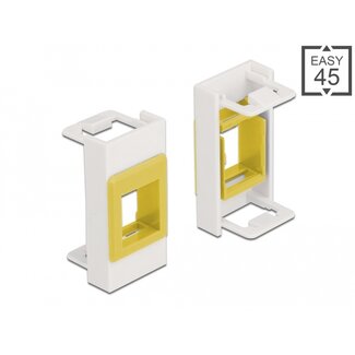 DeLOCK Delock Easy 45 Module Keystone Holder 22.5 x 45 mm, white / yellow