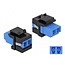 Delock Keystone Module LC Duplex female to LC Duplex female blue / black