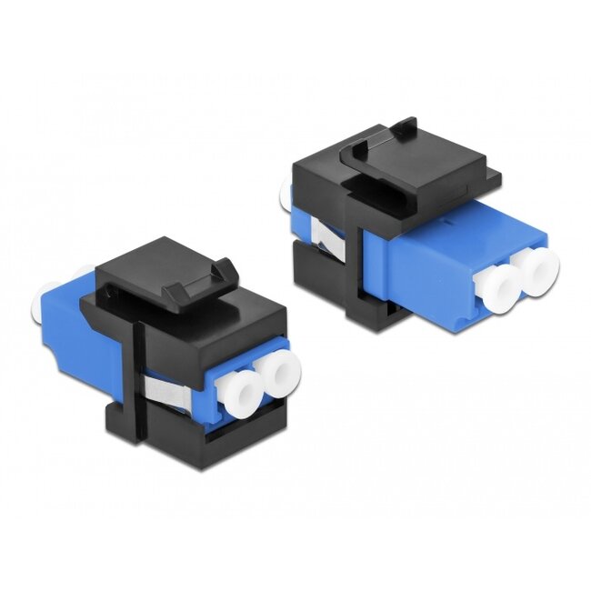 Delock Keystone Module LC Duplex female to LC Duplex female blue / black