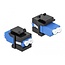 Delock Keystone Module LC Duplex female to LC Duplex female blue / black