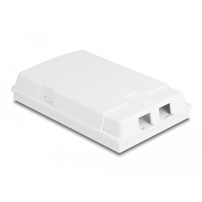 Delock Optical Fiber Connection Box for wall mounting for 2 x SC Simplex or LC Duplex white