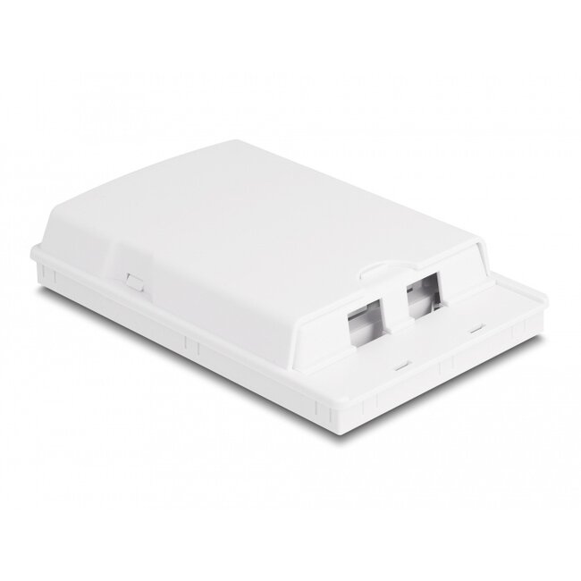 Delock Optical Fiber Connection Box for wall mounting for 2 x SC Simplex or LC Duplex white