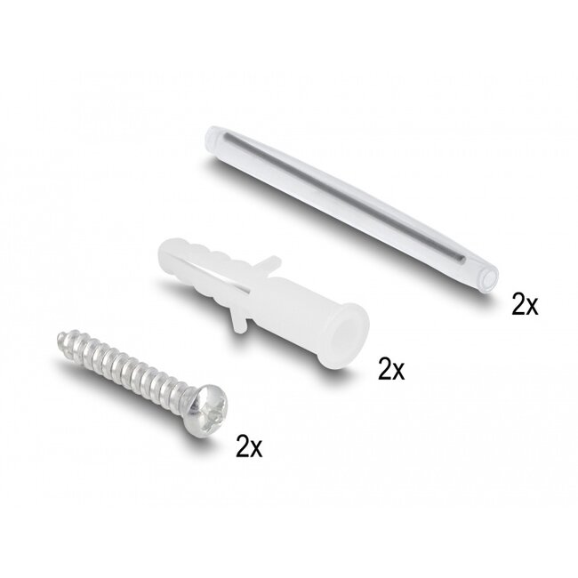 Delock Optical Fiber Connection Box for wall mounting for 2 x SC Simplex or LC Duplex white