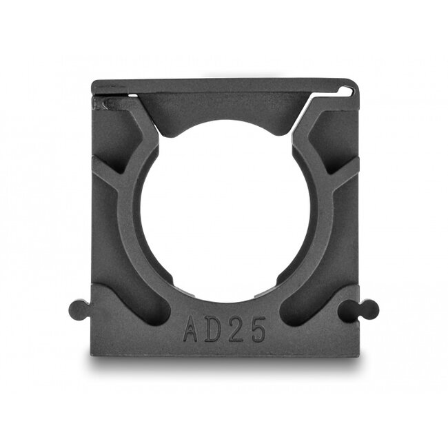 Delock Cable sleeve holder with locking clip 25 mm 4 pieces black