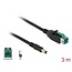Delock PoweredUSB cable male 12 V > DC 5.5 x 2.1 mm male 3 m for POS printers and terminals
