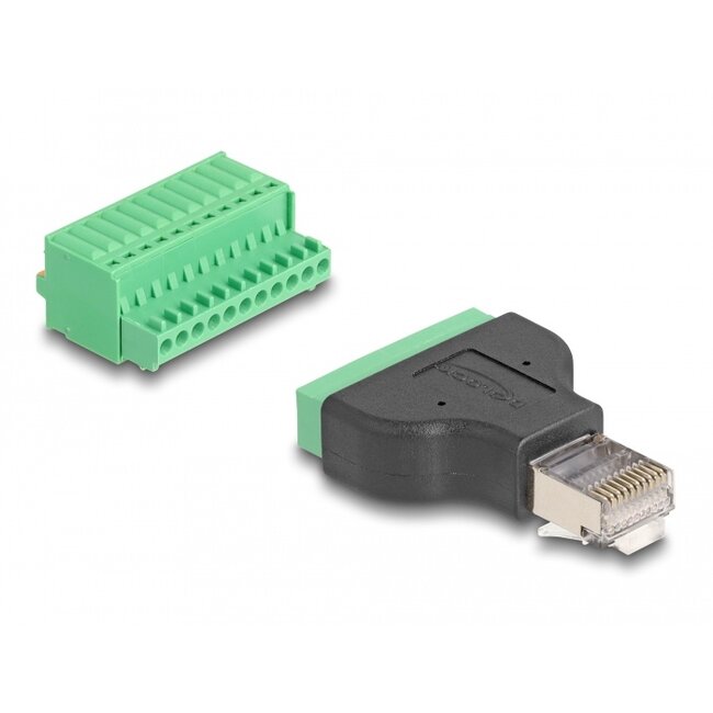 Delock RJ50 male to Terminal Block Adapter with push-button