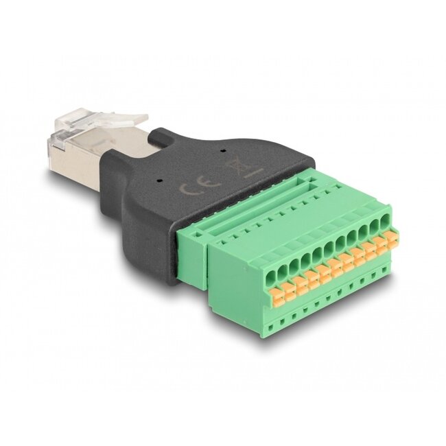 Delock RJ50 male to Terminal Block Adapter with push-button