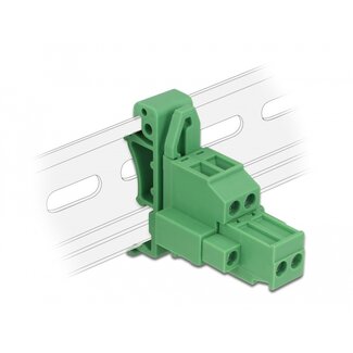 DeLOCK Delock Terminal block set for DIN rail 2 pin with screw lock