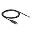 Delock Adapter cable USB 2.0 Type-A to Serial RS-232 with 3 open wires 2 m