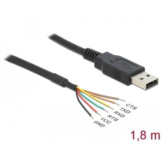 DeLOCK Delock USB 2.0 to Serial TTL Converter with 6 open wires 1.8 m (3.3 V)