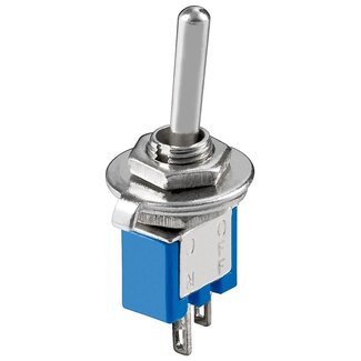 Goobay Goobay Subminiature Toggle Switch, ON - OFF, 2 Pins, Blue Housing