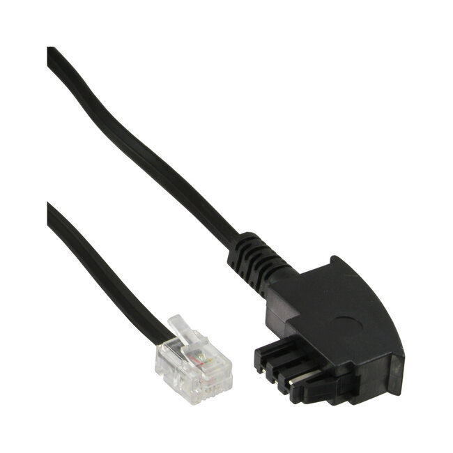 InLine® TAE-F kabel, voor Telekom/Siemens, TAE-F baar RJ11 6P4C, 6m